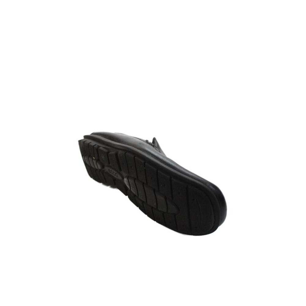 ECCO Mens Leather Slide On Casual Walking Loafers Black Size 45 - Picture 4 of 5